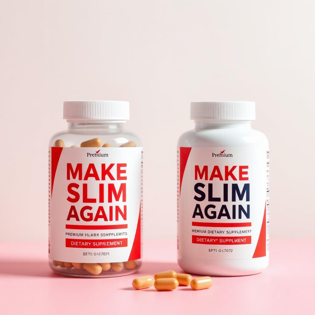 Make America Slim Again weight loss supplement bottles